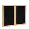 Ghent Enclosed Bulletin Board, 2 Door, Rcycl, Oak Frame, 3 ft H x 5 ft W, Tan Spckld PW23660TR-TN - alternate 1